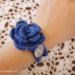 Tutorial – flower bracelet in crochet