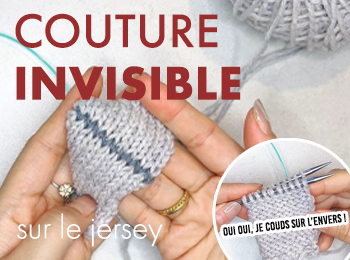 Couture invisible horizontale pour Jersey