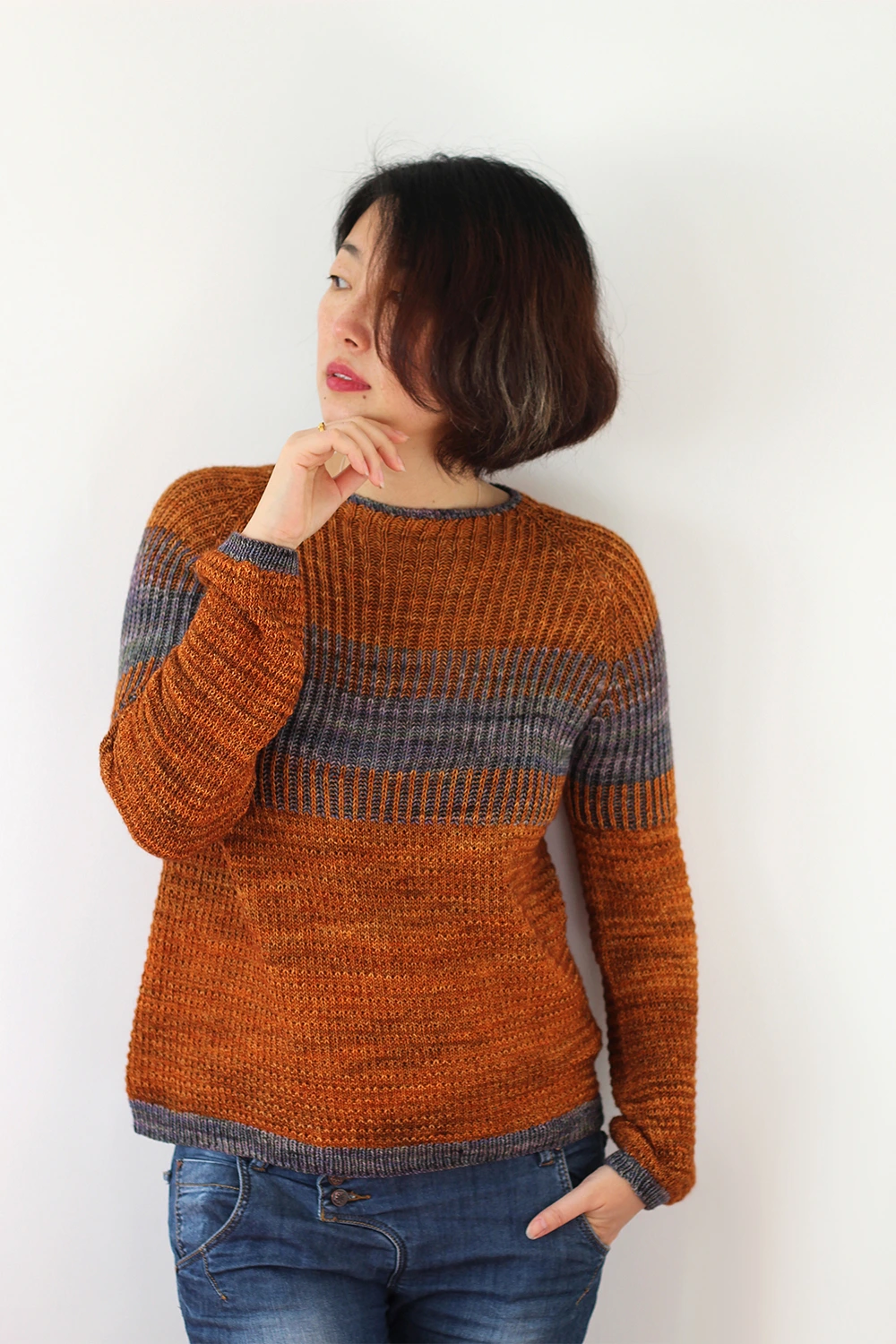 patron tricot pull brioche Grand Môme 2