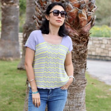 Pull Stréa tricot femme rayures textures design moderne