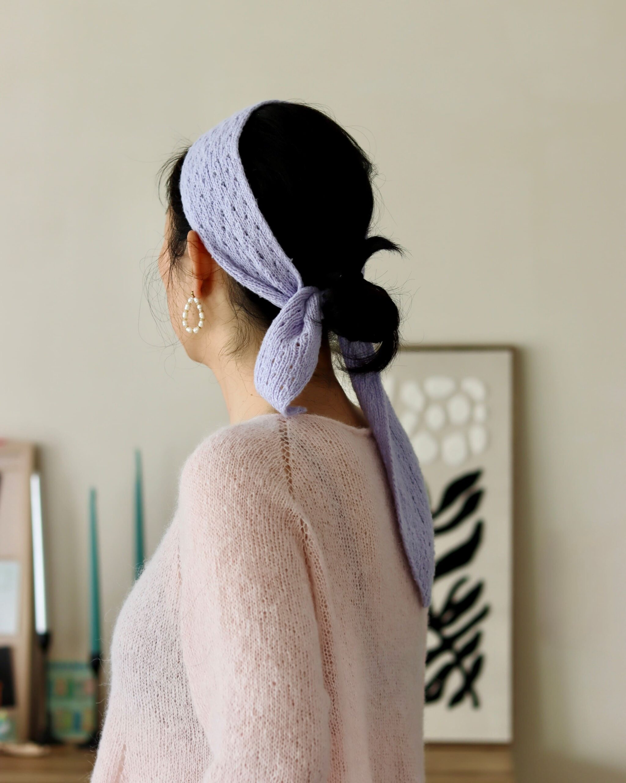 modèle tricot petit foulard Nae