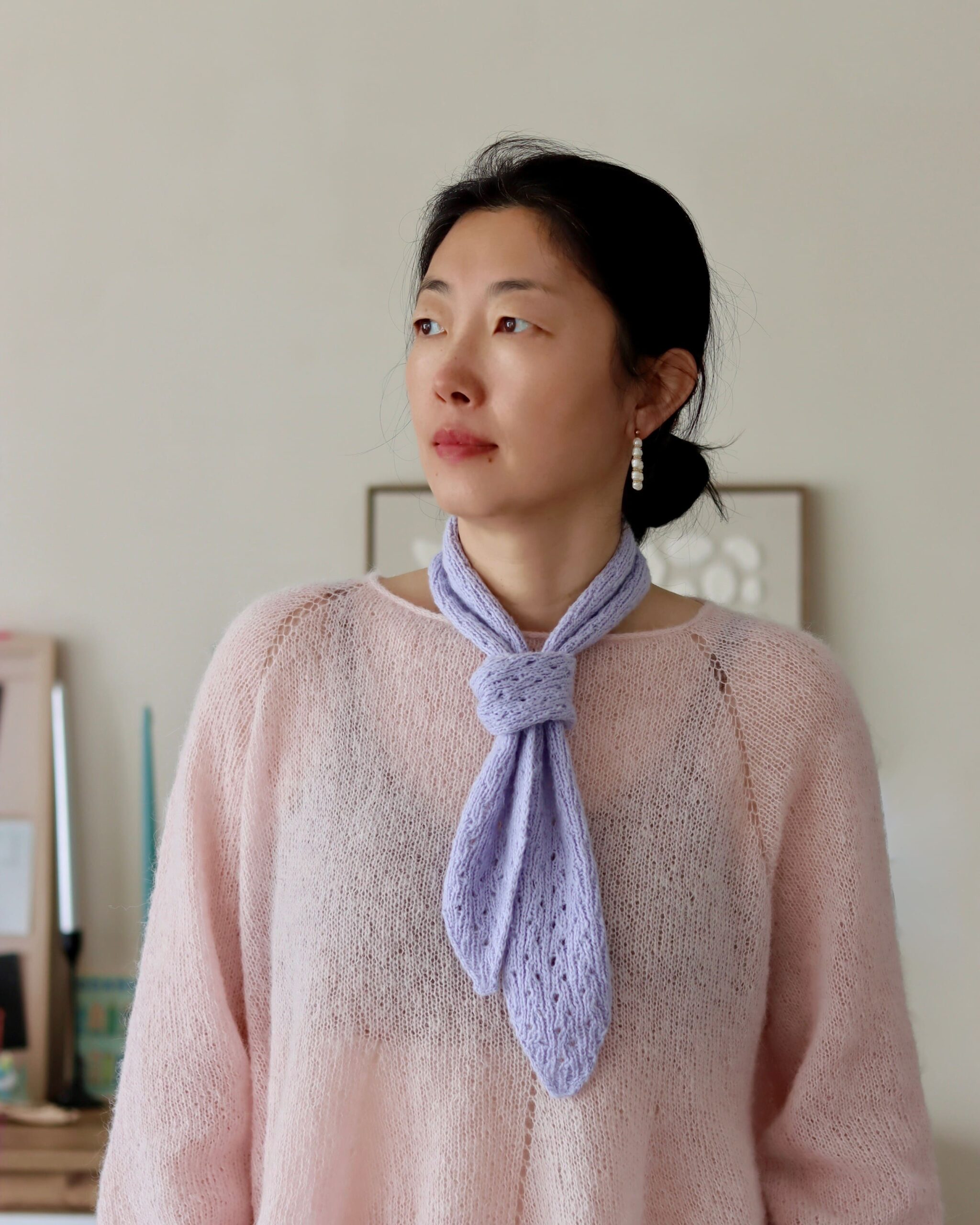 patron tricot petit foulard