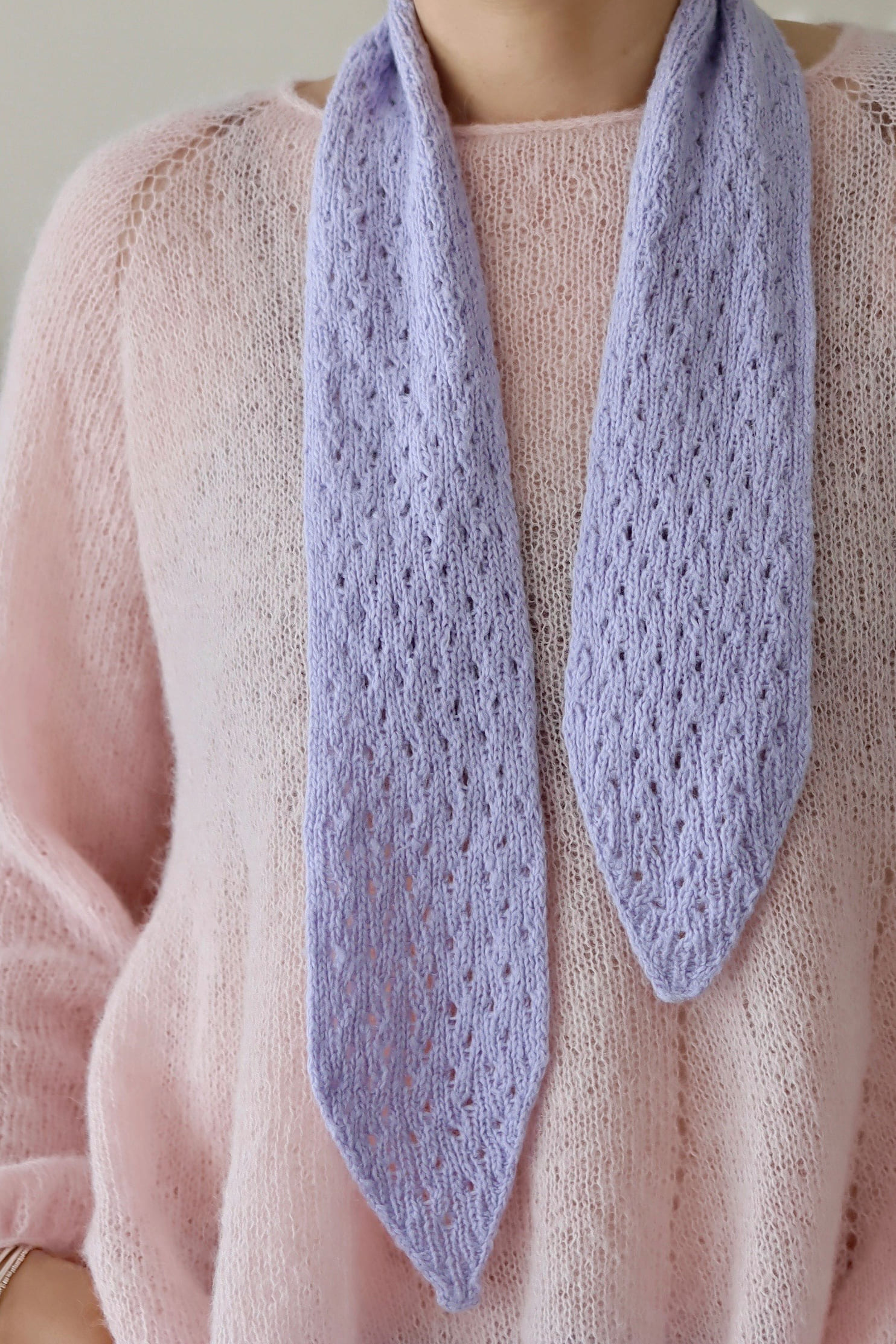 modèle tricot mini foulard