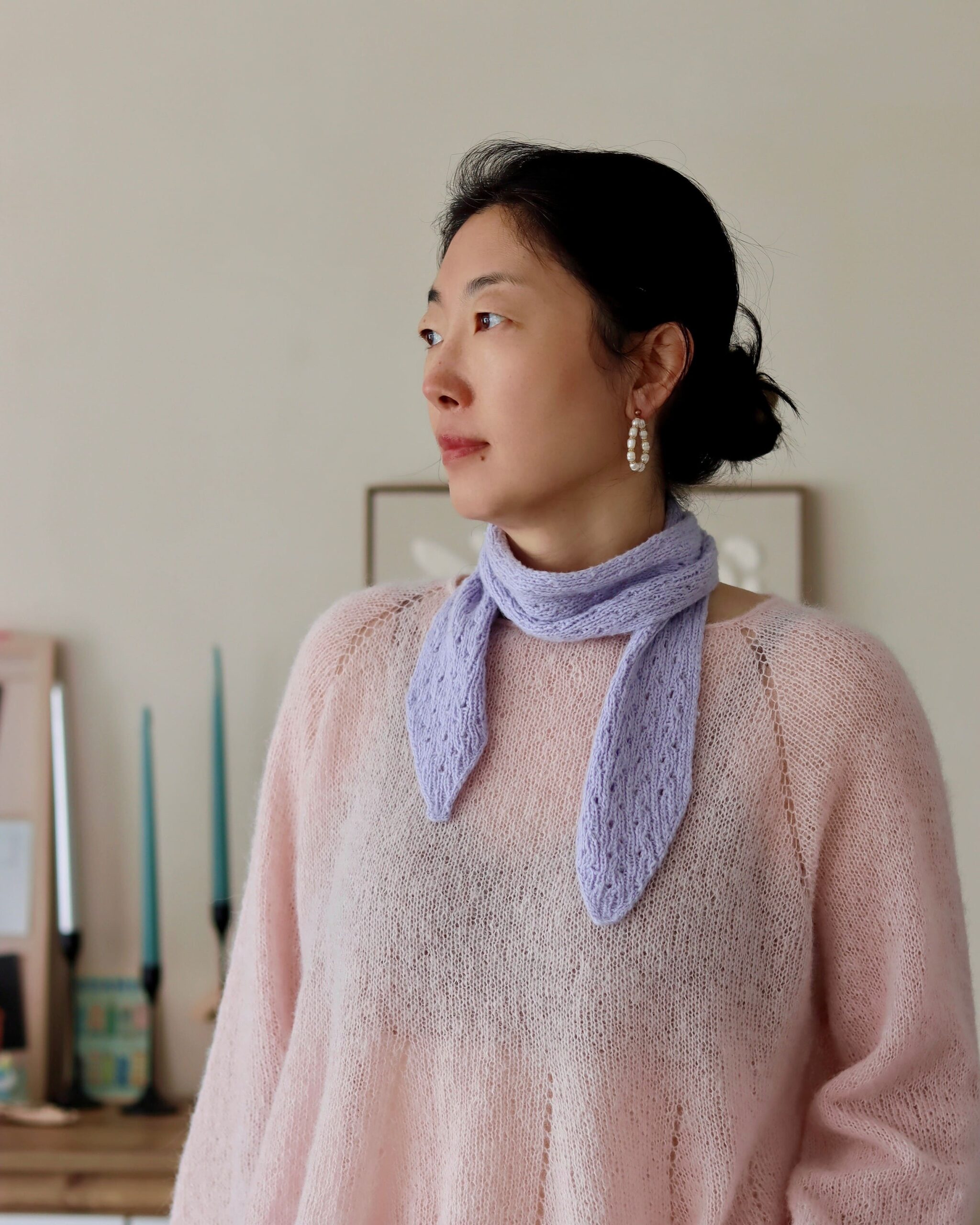 modèle tricot foulard