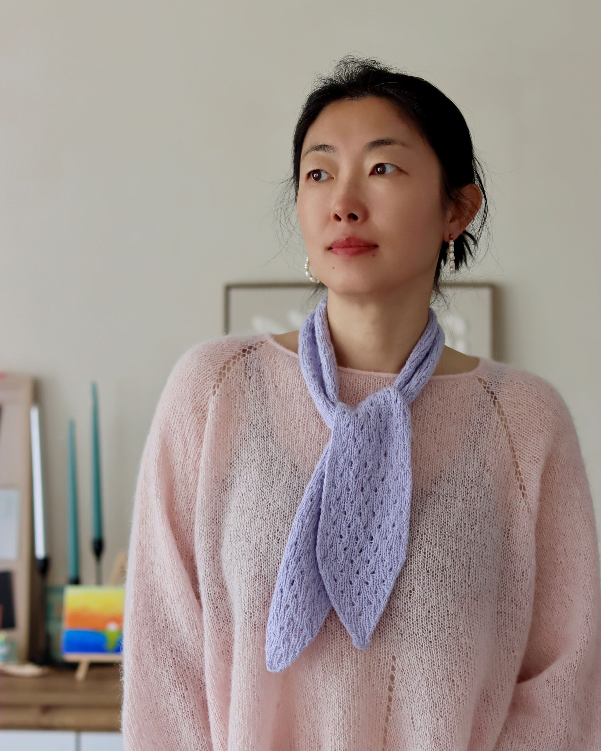 modèle tricot petite écharpe